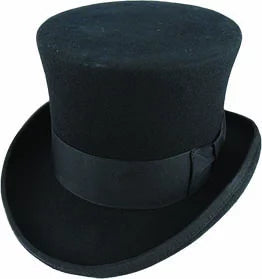 WOOL FELT TOP HAT 5.5″ CROWN