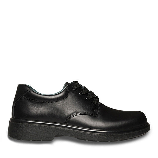 Daytona Black Leather School shoe for boys and girls