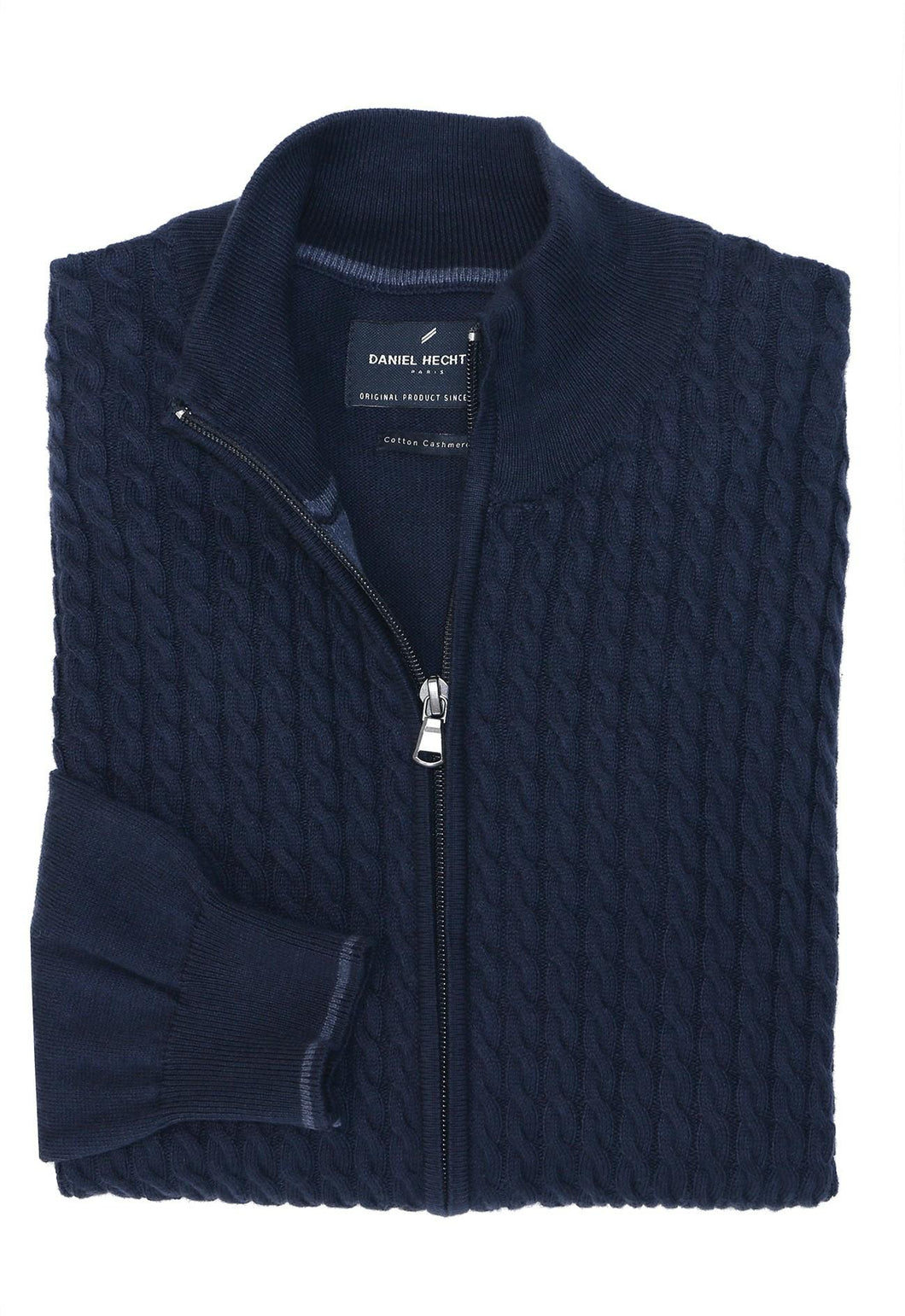 DANIEL HECHTER KNITTED JACKET NAVY