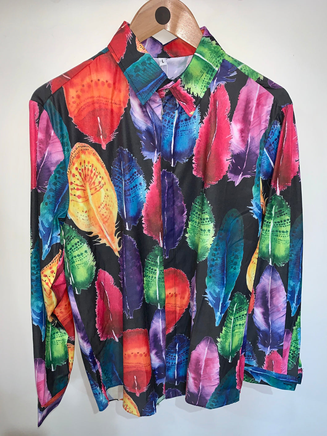 LEAVES SHIRT, MULTI COLOURED