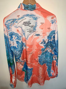 WORLD MAP SHIRT LIGHT CORAL COLOUR