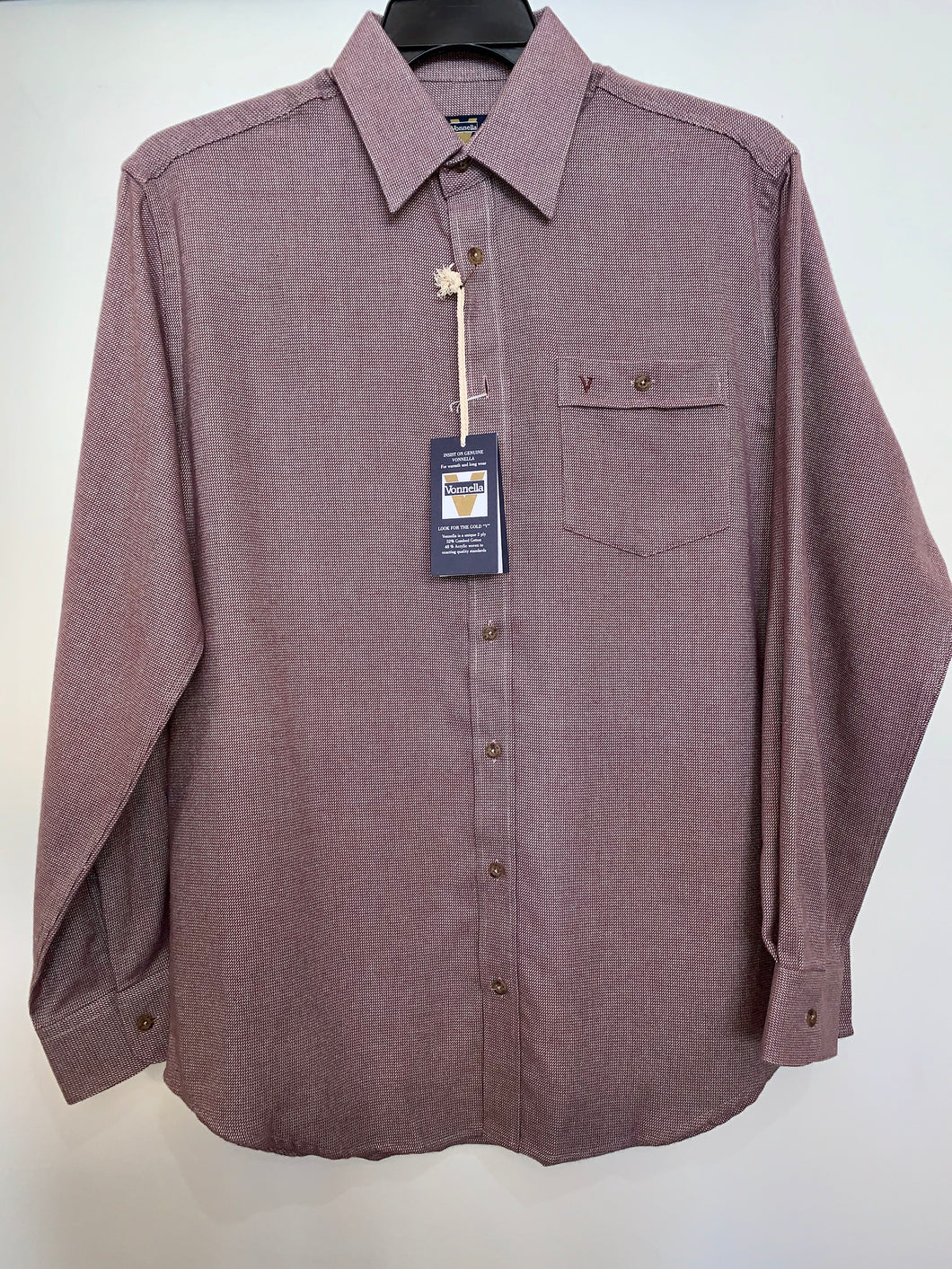 Vonnella Long Sleeve Plain Brushed Shirt DD6535-19