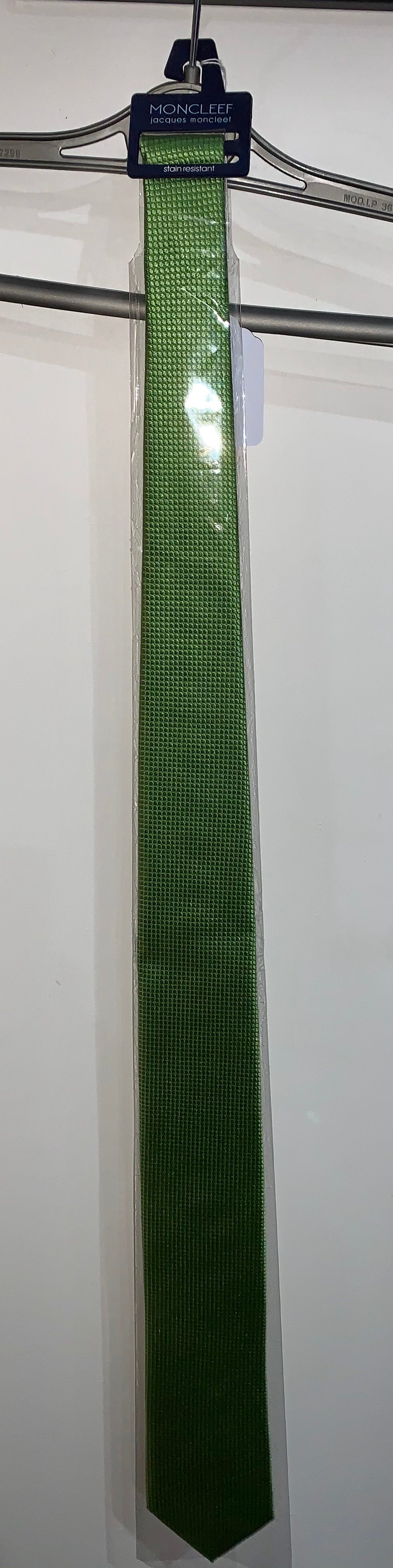 TIE, GREEN WITH SQUARES, 100% SILK