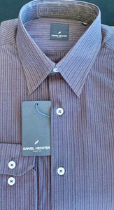 Daniel Hechter Shirt Charcoal/pin stripes