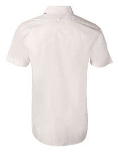 WHITE BUSINESS SHIRT, SHORT-SLEEVE REGULAR FIT